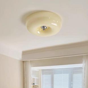 光谱油风吸全顶灯法式 布丁客厅灯中古卧室奶阳台玄关灯具2052YQI