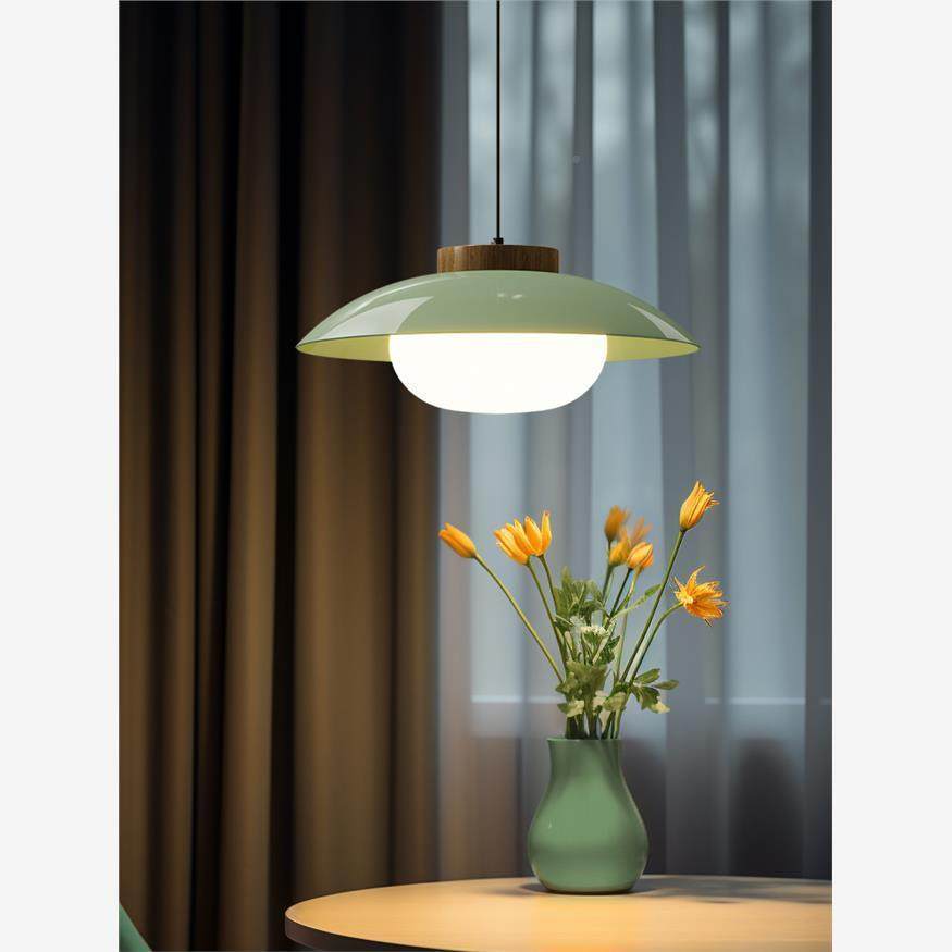 奶油风餐厅吊新款创意飞碟56灯led全台光谱护眼中古风灯吧极简灯,家装灯饰光源,智能吊灯,淘宝优惠券,粉丝福利购,淘宝优惠卷