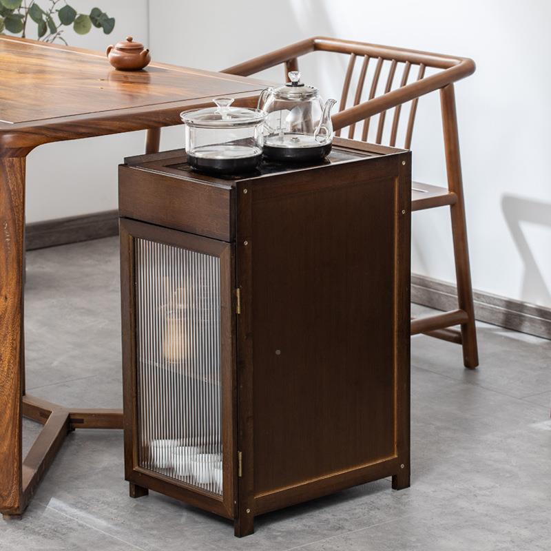 中式茶桌边HT-GZC18柜家用小茶台茶烧壶角一体客厅几几水茶水柜茶