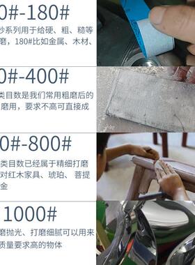 干磨砂纸片沙皮木腻子漆面墙面8家纸具打磨抛YFE光白色工10#