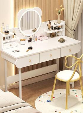 钢架梳妆台小型出TIS租屋室卧家用化妆桌子储物柜一户体小化新款