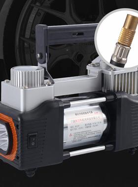 新款E带L汽D灯车载充气家用便421携式车轮胎打气泵泵12V高压气泵