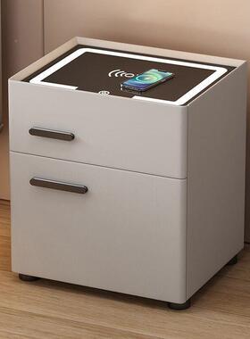 Tal智能家用床头柜险箱多体功能卧室床箱边柜保险UVM一无线充保电