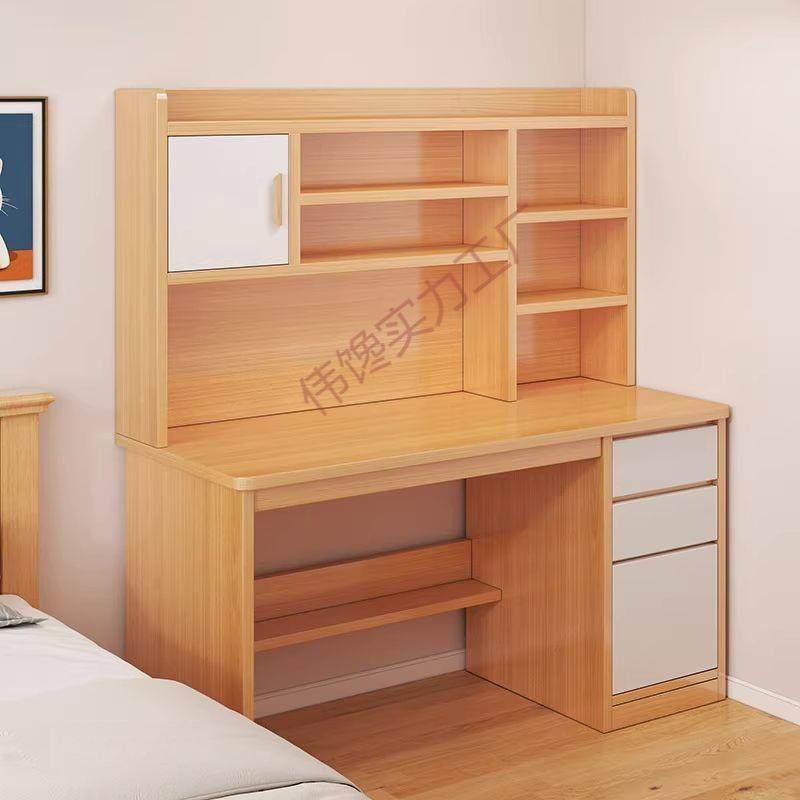 书桌学生家用书架书柜一体脑桌初中学习写电JGU字生桌作卧室写业,电子元器件市场,其它元器件,淘宝优惠券,粉丝福利购,淘宝优惠卷
