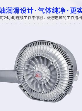 货高漩391涡鼓压风机H-6455工业曝气污水漩涡气泵5.5KW高压鼓B风