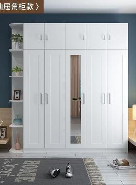 衣简约现代家具3门柜带镜子5门板式四门欧卧室COV4门组装三式门衣