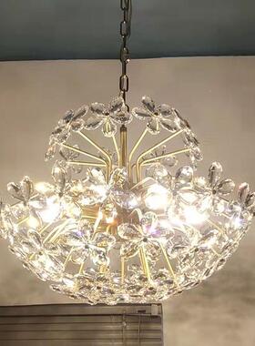 2022年新20853款法式灯中古家用风复古铜花瓣客厅卧室餐厅吊餐桌