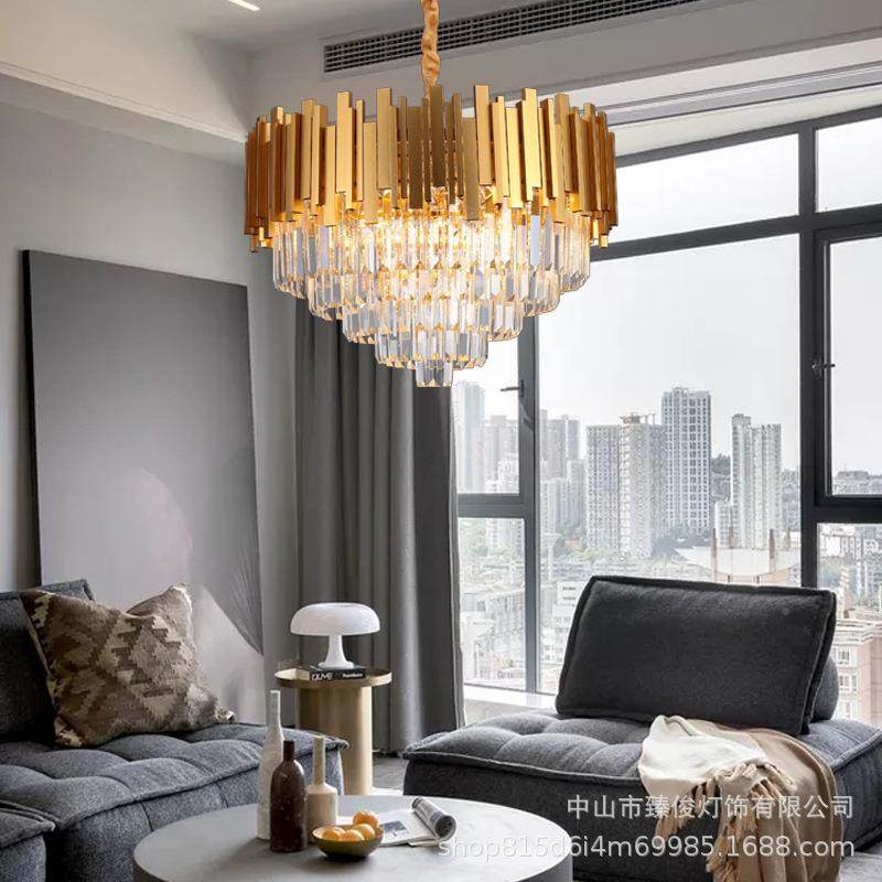 轻奢水晶吊灯销厅中灯餐厅酒店奢华客卧室5125过道灯具山直后现代,家装灯饰光源,智能吊灯,淘宝优惠券,粉丝福利购,淘宝优惠卷