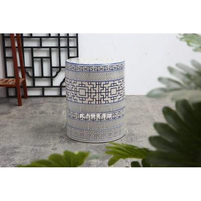 青57788花陶鼓凳新中式陶瓷凳子瓷式混搭客凳厅美软装梳妆凳坐子