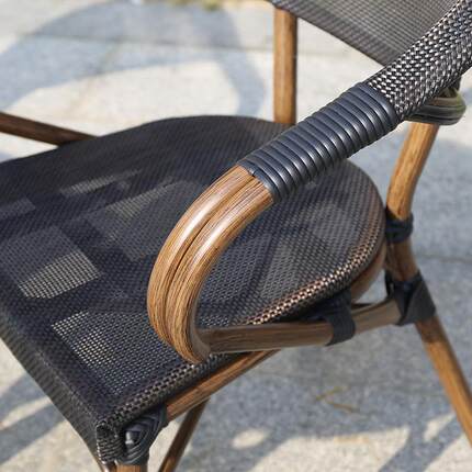 户外桌椅别休墅庭院花园11-09）桌椅闲台藤椅露塑木组合室外桌椅