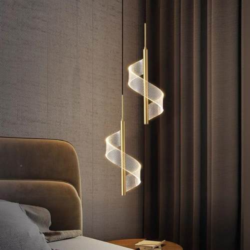 设现代灯极简计师样板房40431全铜卧室床头吊个性术客厅餐艺厅吧