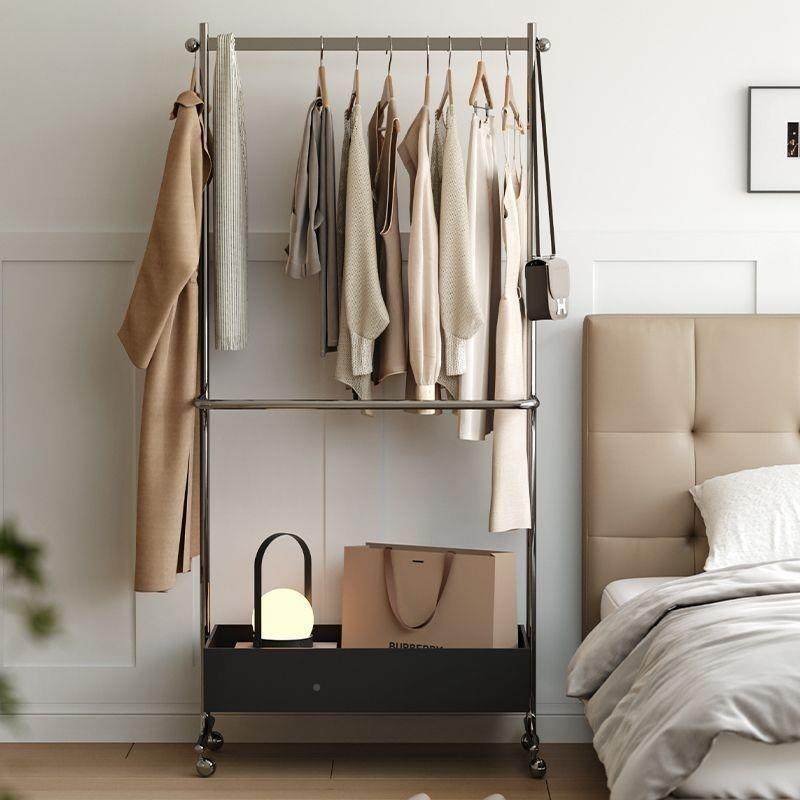 中古锈PNI钢衣净帽架收纳可移动高落档挂衣架家用卧室地隔夜次不