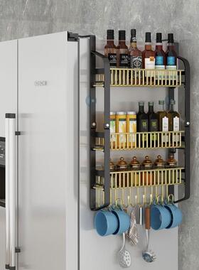 冰箱挂架壁挂架功能厨侧房置物架冰调箱侧边侧面收多纳架ZVX味架