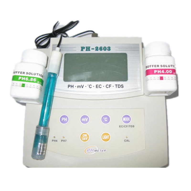 厂家热卖定制台式酸度计多功能水质检测仪实验室pH计电导率ph203