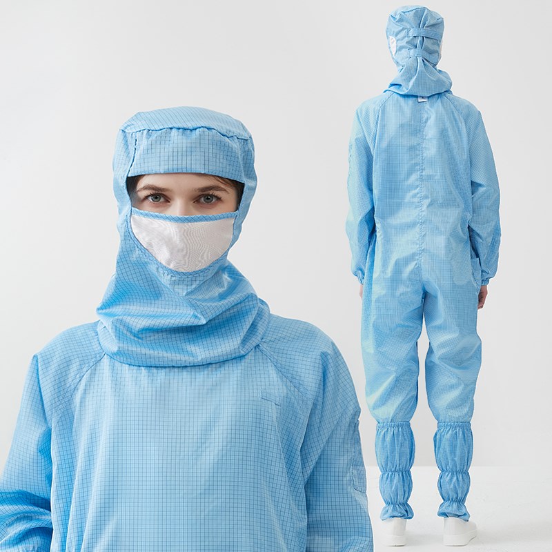 蛙式百级无尘服洁净裆拉连体服防静电服防尘防护服净化车间工作服