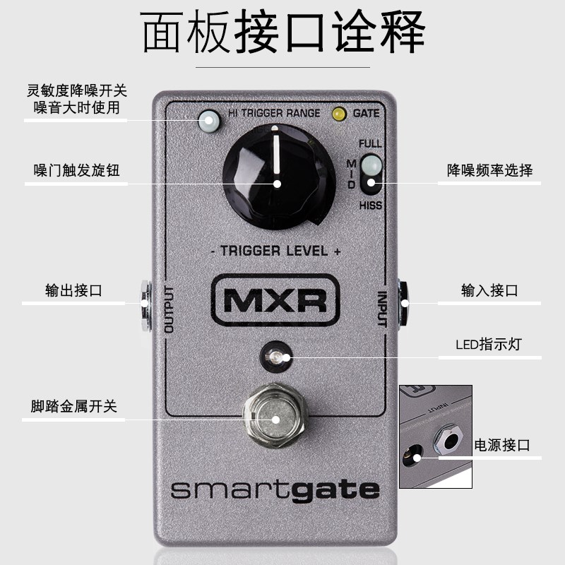 Dunlop MXR M1 SMRT GTE智能降噪 噪音门电吉他单块效果器