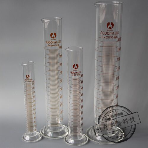 优质2000ml高硼硅量筒 厚壁量筒 玻璃量筒 2L实验室器皿 透亮