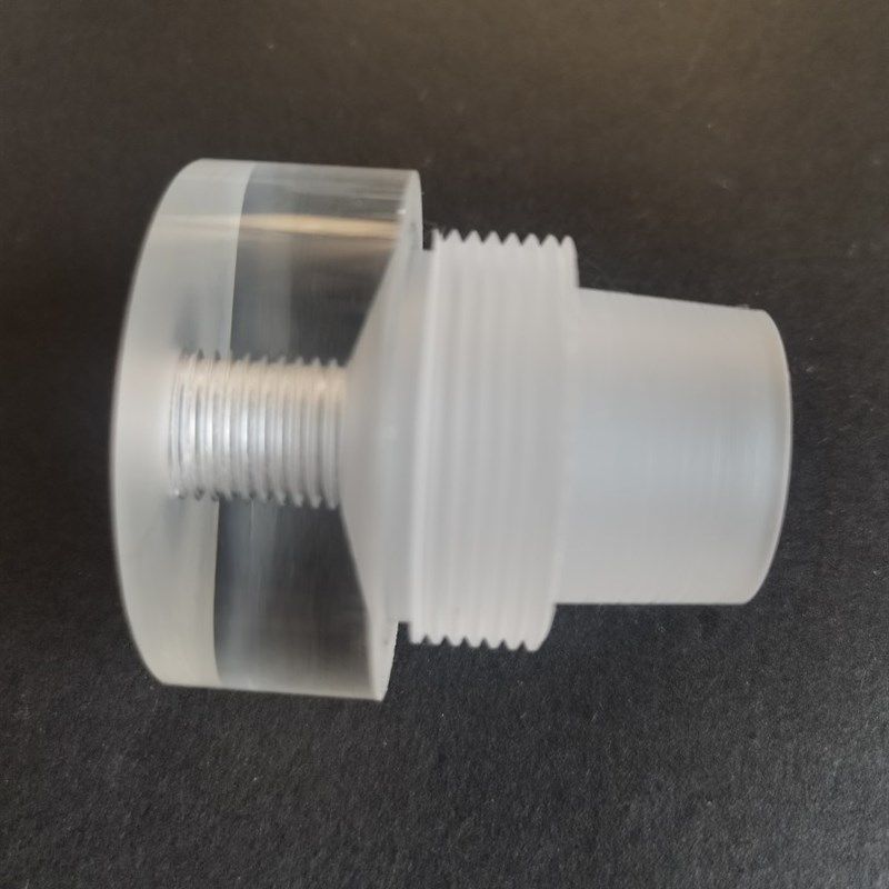 高透明有机玻璃管压克力管螺纹内外丝牙盖子定制加工