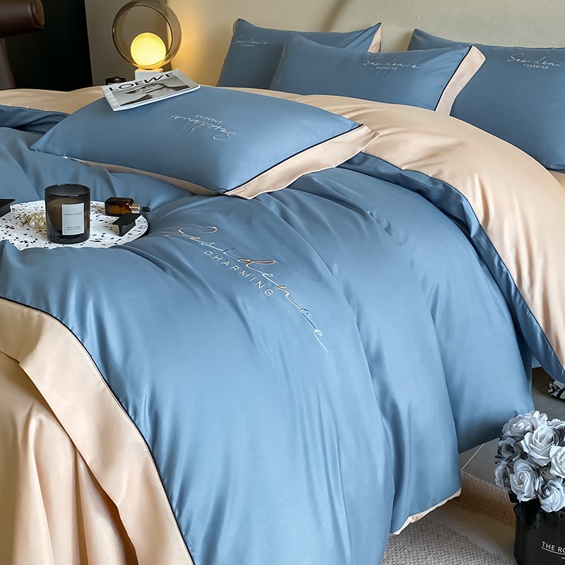 礼盒装刺绣水洗棉四件人床用床笠款活动促销员工福利礼品赠品