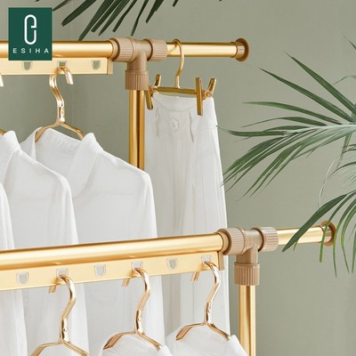 晾衣架落地杆式家用阳台伸缩衣架子晒衣架移动结实卧室内凉挂架