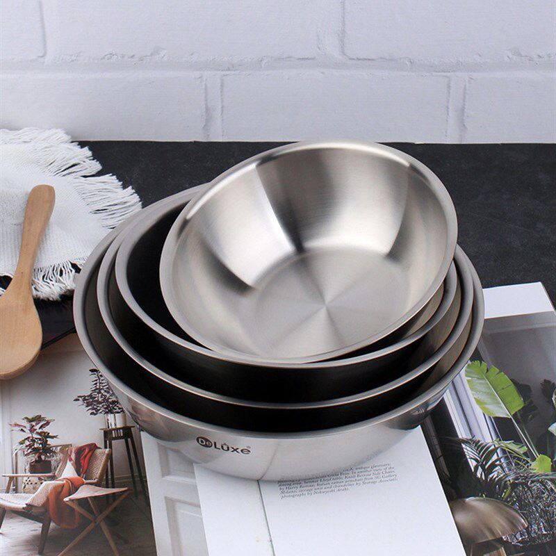 18/10不锈钢盆洗菜盆打蛋盆汤盆汤碗加厚家用圆形备菜盆16cm-32cm