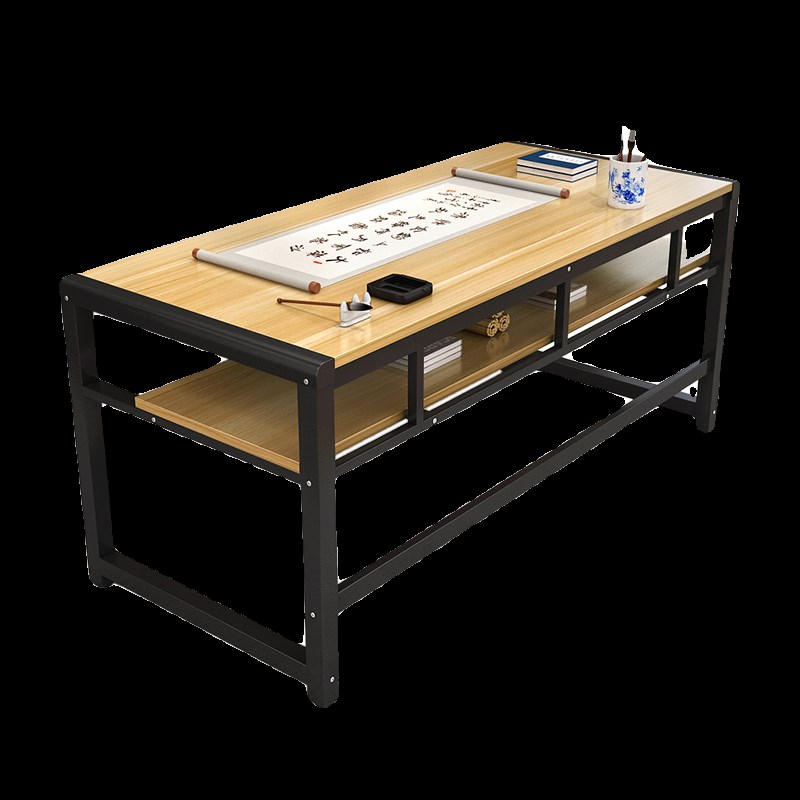 家用层写字台毛笔字书法绘画辅导培训班小学生学习书桌子电脑桌