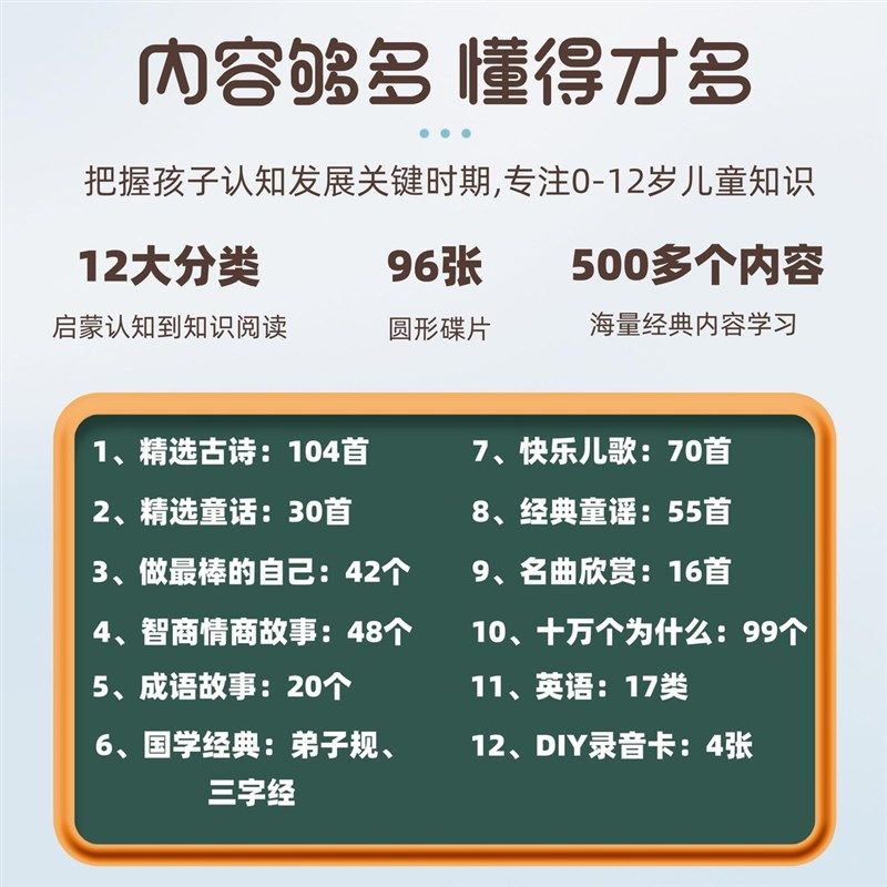 抖音爆款宝宝益智卡片音乐学习机趣味故事启蒙儿歌英文儿童留声机