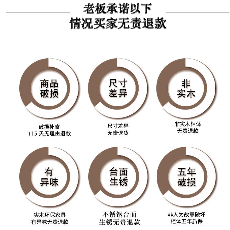 厨家房用体简易台不锈钢面橱柜经济单型单个灶台柜组装DKF厨柜租