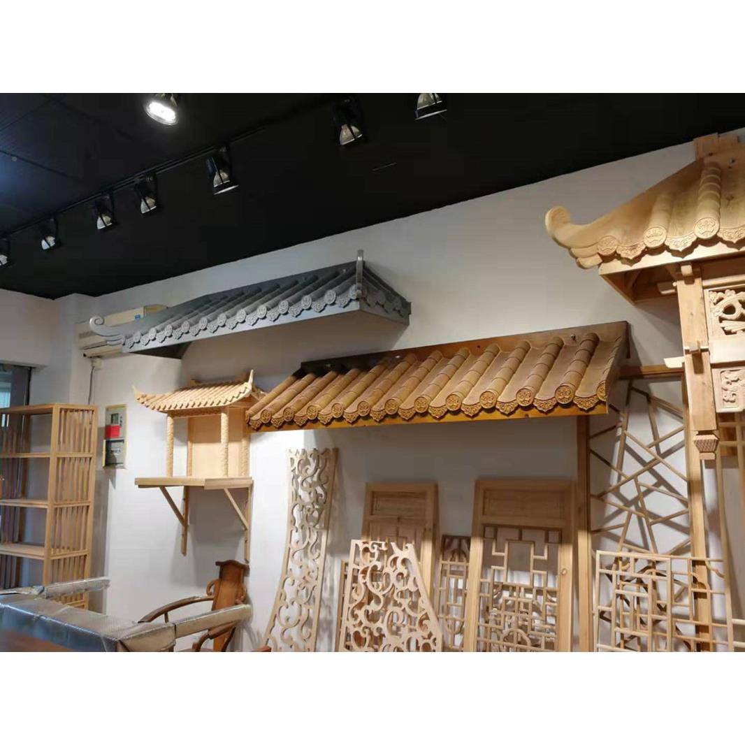 东阳木雕仿门窗木木质门头古典建筑假假门头装饰质工古艺品