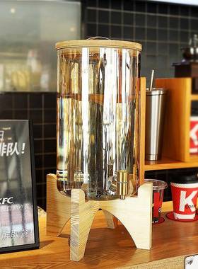 带龙头凉水壶大容用量冷水壶商耐玻高温檬璃可乐TB-64377桶柠茶饮