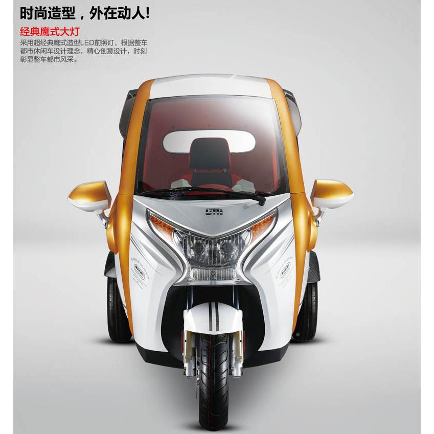 全三EEC证认两门三座封闭成人电动HY-Z6三轮车轮代步车