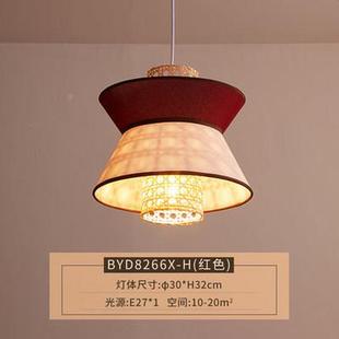 新中榻程式吊灯竹编餐厅灯民竹8892宿灯工创意布艺日式榻米艺过道