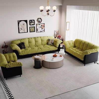 布沙发客厅古新款小户现代简约双艺人复出租型房XKY卧室直排懒人