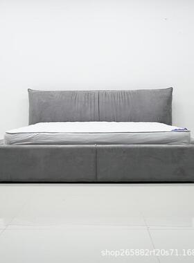 axter巴黎床意简式TUS极简艺磨砂布床现代B约落地主卧双人床设计