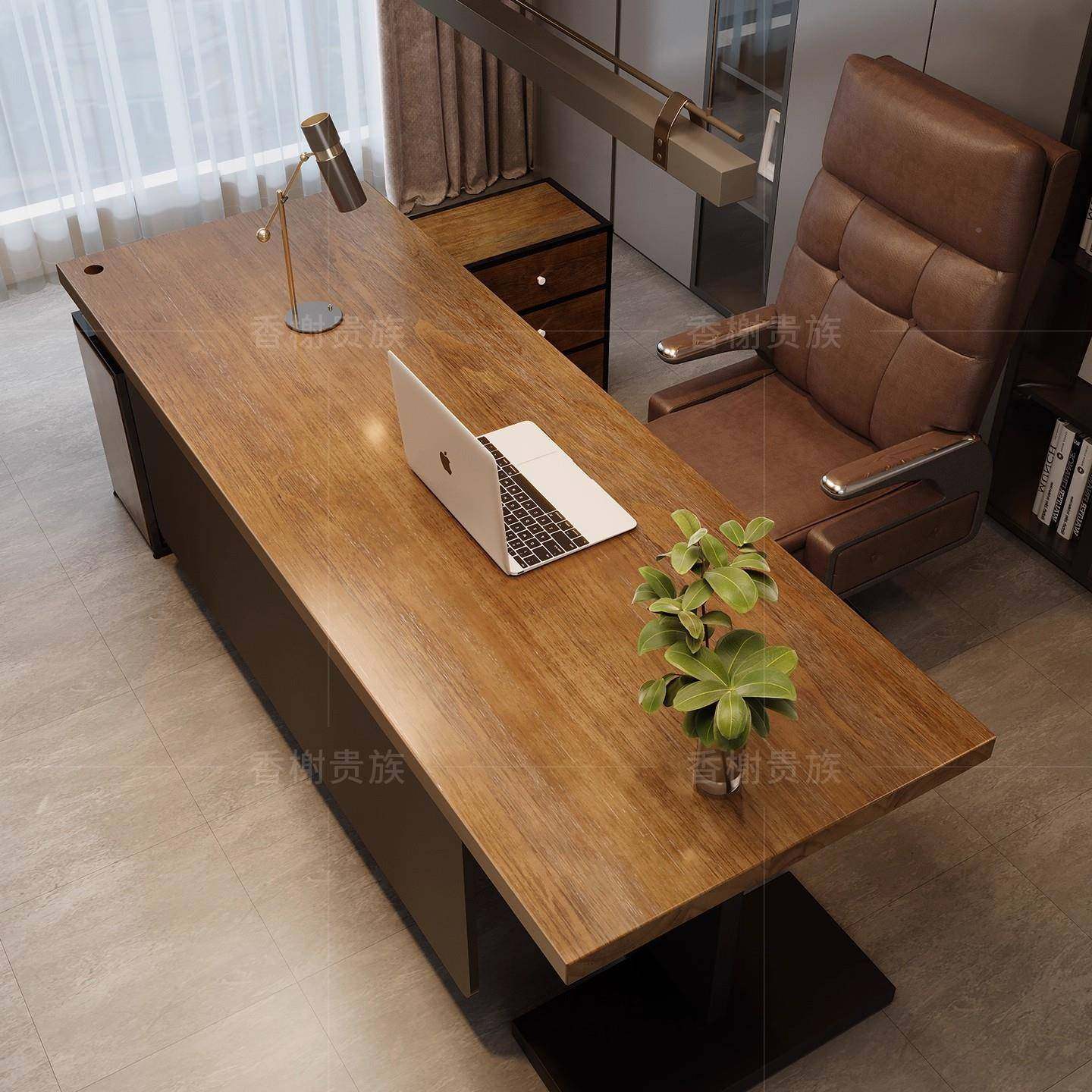 总柜经理办公室全实木办公定制桌桌带侧高档原木板老板电脑桌大大,商业/办公家具,办公电脑桌,淘宝优惠券,粉丝福利购,淘宝优惠卷