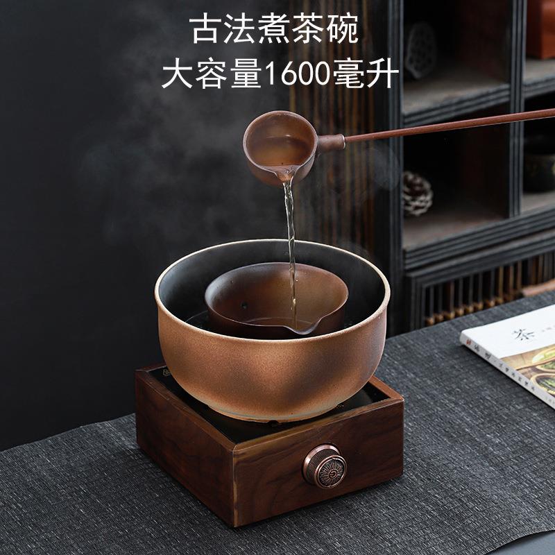 煮围F786MJMS炉茶古粗陶法煮茶炉合璧煮茶器壶煮茶碗套装电陶炉陶