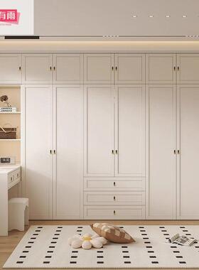 柜RCS族小衣户型柜卧室家用梳妆台一体代简约奶现油风家大用衣橱