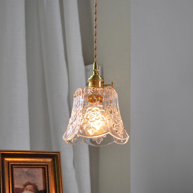 花日式吊雕餐灯厅吧台卧窗室床585头进门入户玄关阳台飘吊灯网红