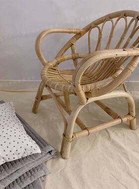 小儿童椅宝宝子可爱小藤椅椅用阳台凳子宝宝椅子藤HLW23-01家编拍