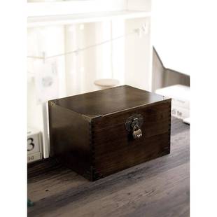 9QXC樟299盒复木古带锁盒子香木密码 木箱木樟收纳盒实木储物箱子