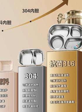 31ltao10106不锈钢饭盒学生小学生专用保温餐盒班上微族波炉当加