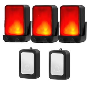 免玲插电二拖七彩无线强闪三光门铃聋耳鸣A0101人老人声光门可静