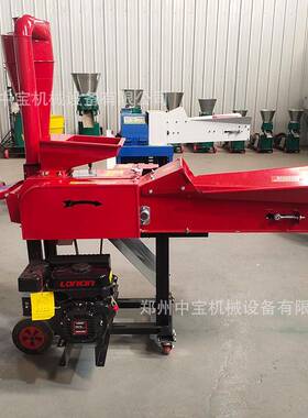 揉新GVT款家用养羊殖牛铡草机粉碎一体自吸玉米秸秆青草碎丝草切