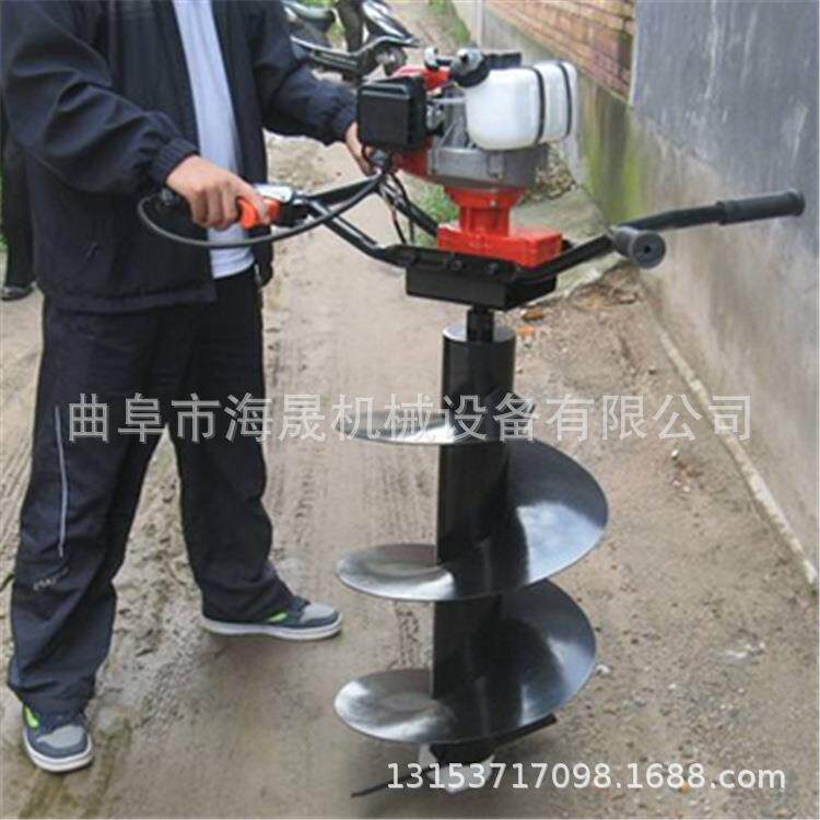 园林地用钻打孔机图片功率汽坑油施大肥打桩机农螺旋钻KEE土挖机