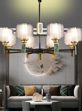 现8701代简约客厅贝壳吊灯新LED奢餐全铜灯厅款个性创意别墅灯轻