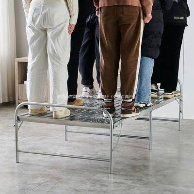 折床午地休床单人床条铁床工出租房双人床用PAZ小床硬叠板加固1家