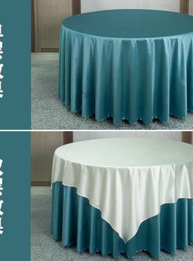 NPI布贡缎高档酒店布饭店圆桌布宴会艺欧式婚庆台色简约纯餐桌布