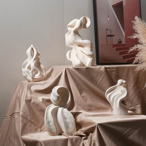 陶瓷摆现简约板工艺品家居件饰品电视柜书柜样间软代装QGC饰品摆