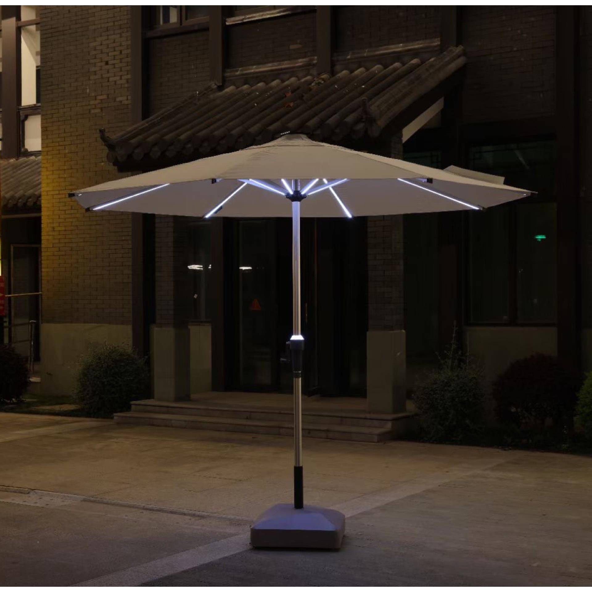 户GYS外遮阳伞发光LED条米兰伞太阳柱能中伞圆伞室酒吧外广灯告伞