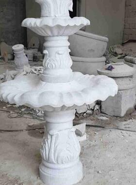 晚霞红石喷观泉锈石式喷水刻欧喷水池黄锈黄石景喷03335泉石雕